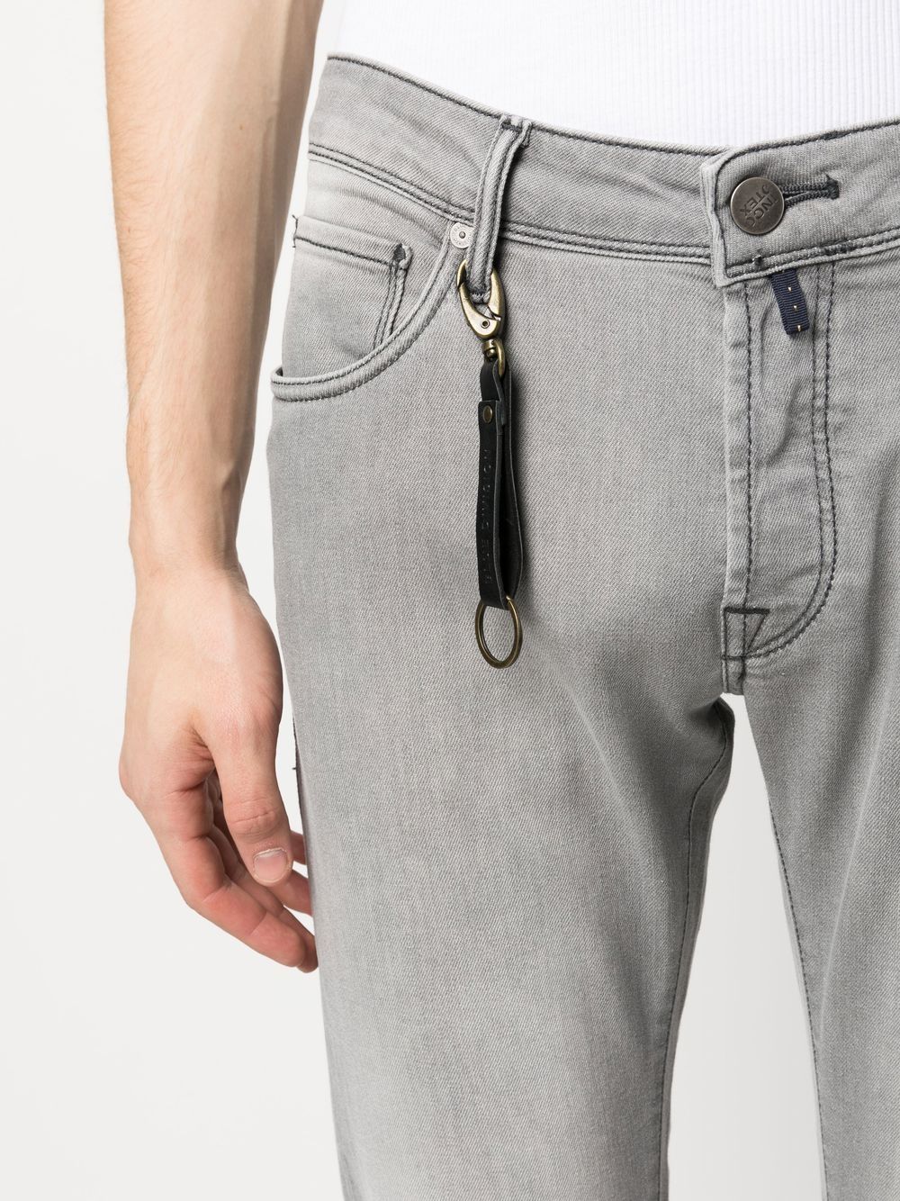 Shop Incotex Regular Straight-leg Jeans In Grau