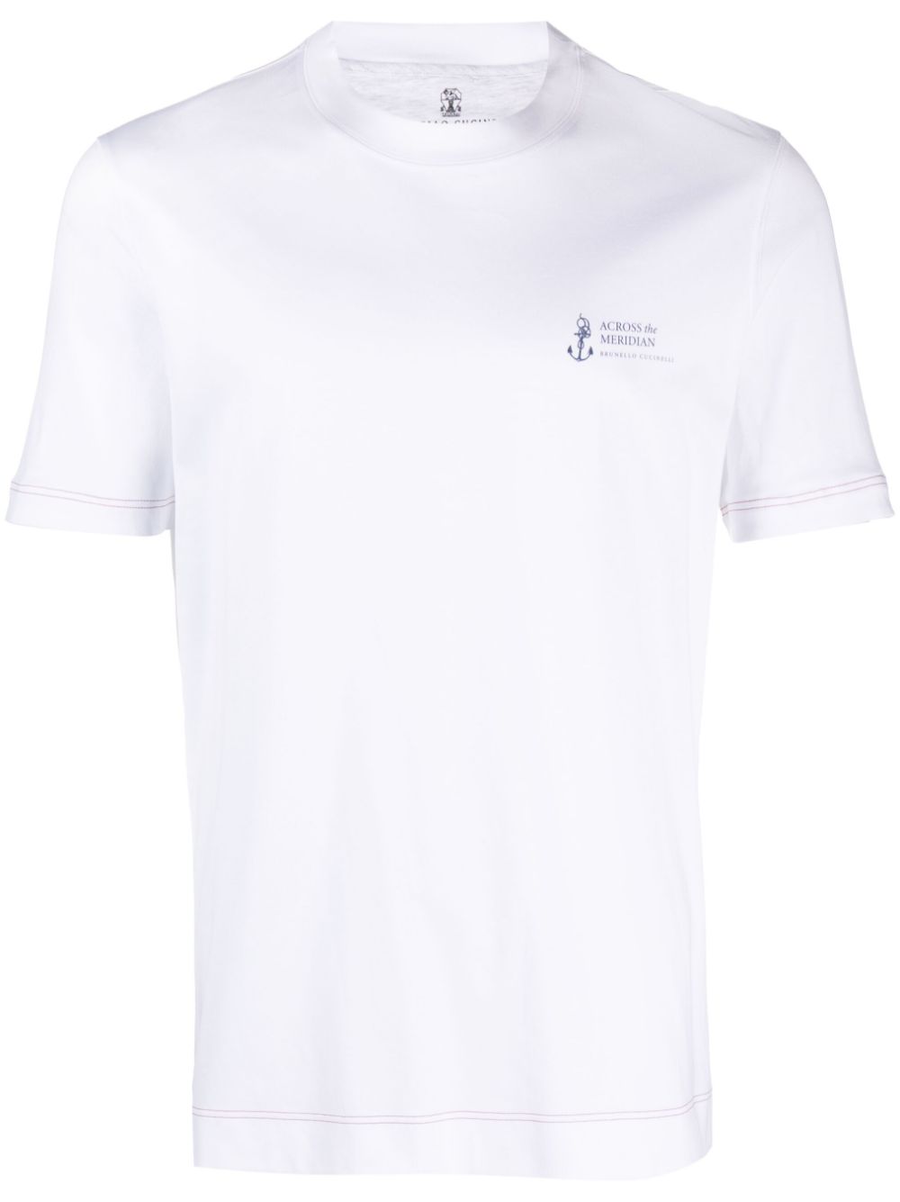 Brunello Cucinelli Logo-print Short-sleeve T-shirt In White