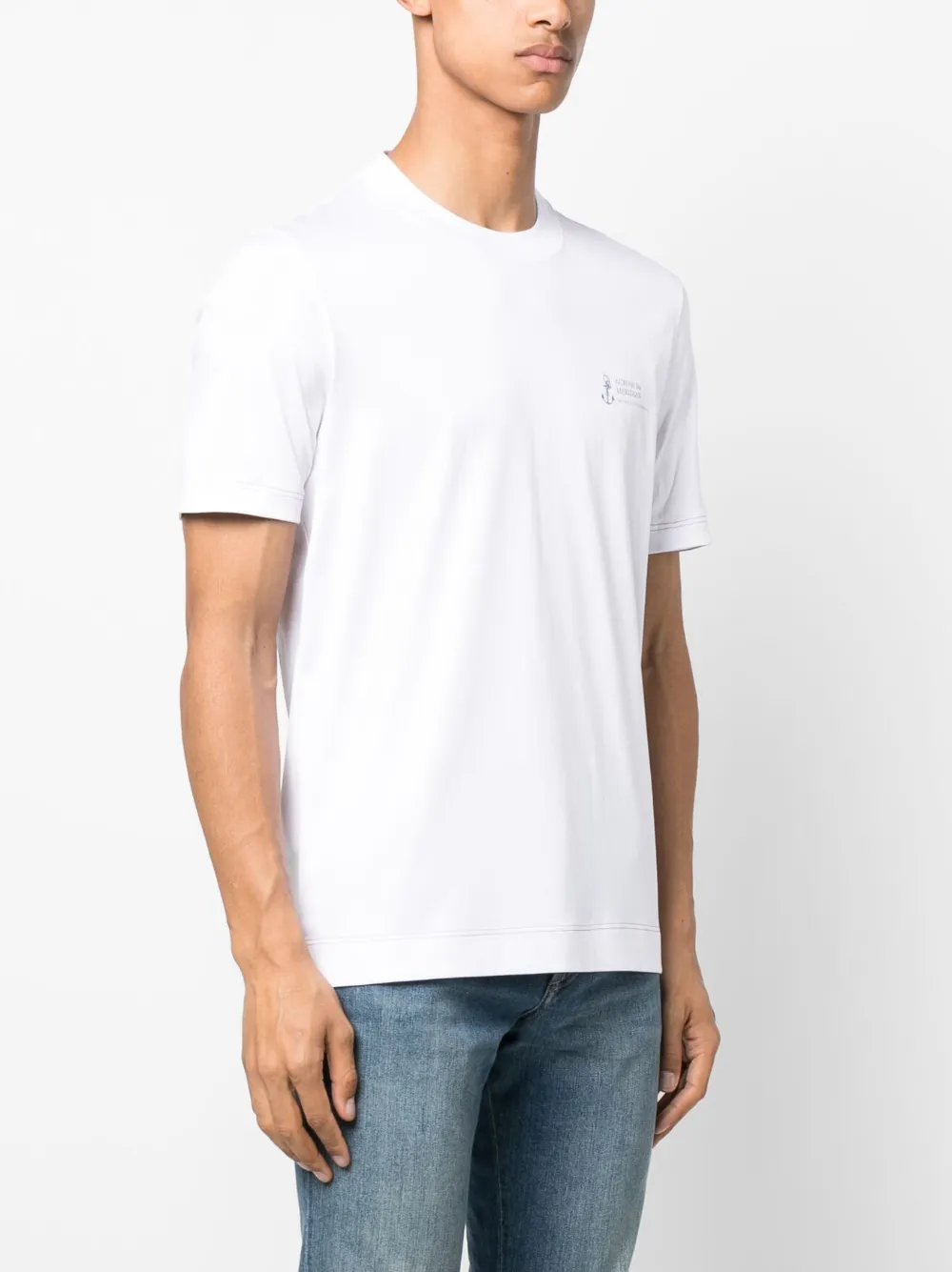 Brunello Cucinelli Short Sleeve Logo T-shirt White at