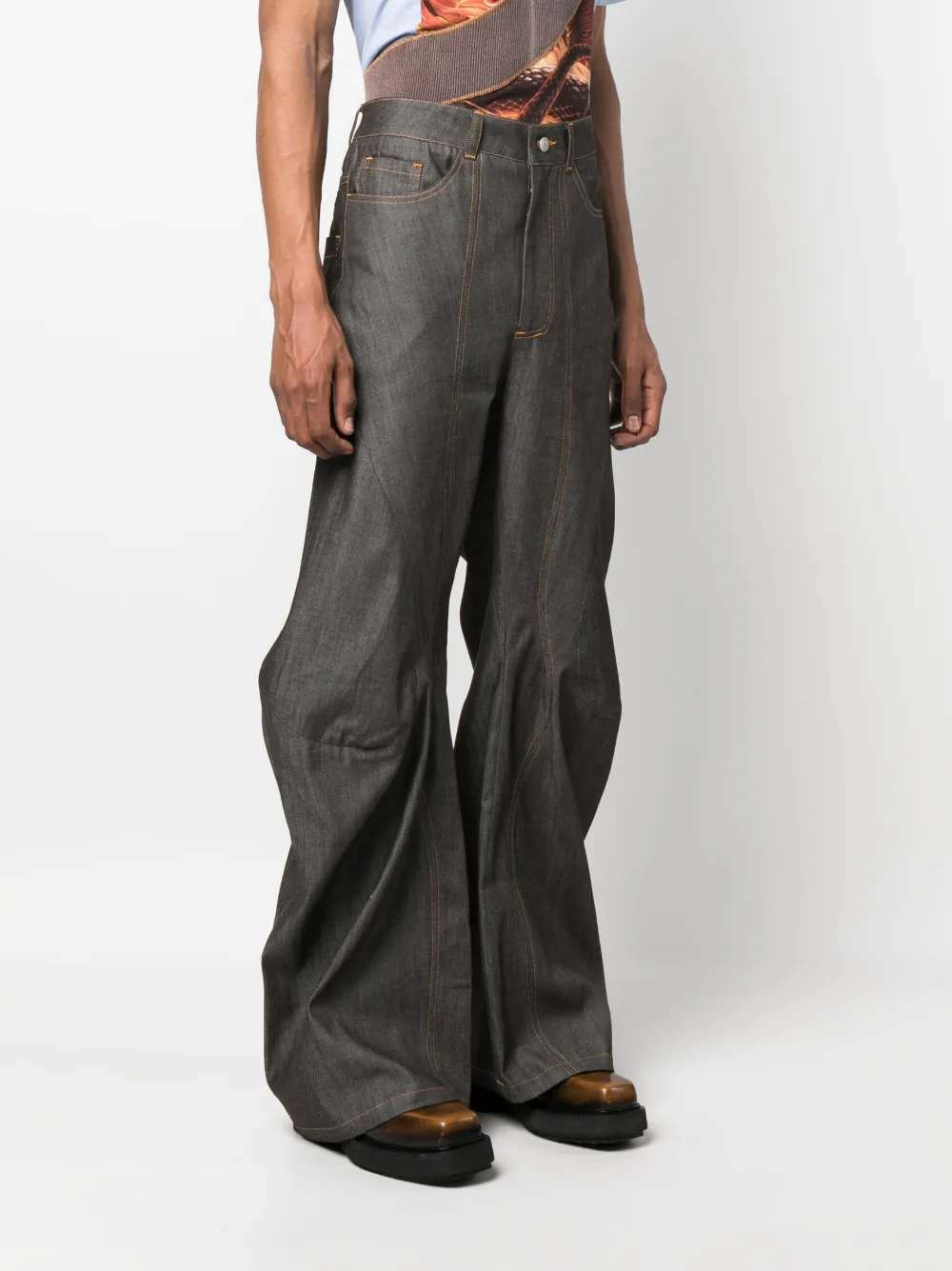 Luke Engineered Flare trousers