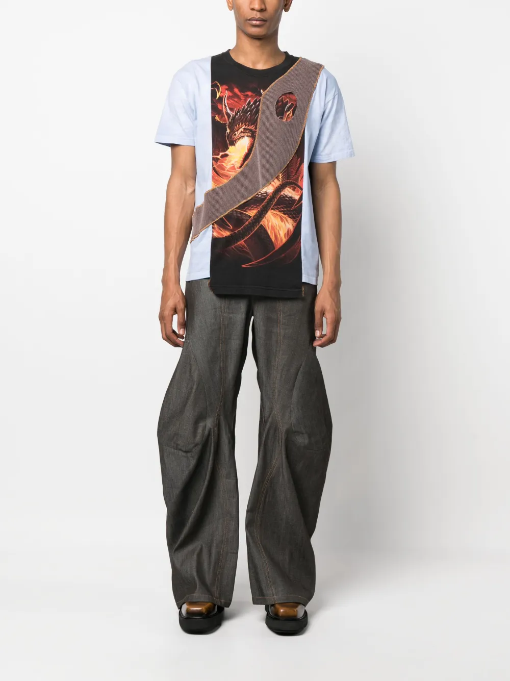 Luke Engineered Flare trousers