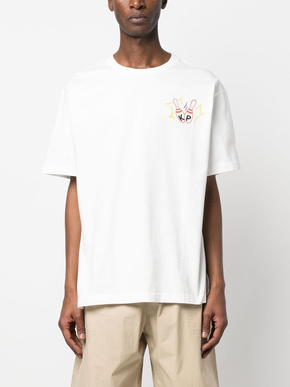 Shop Kenzo Bowling-print Cotton T-shirt In Weiss