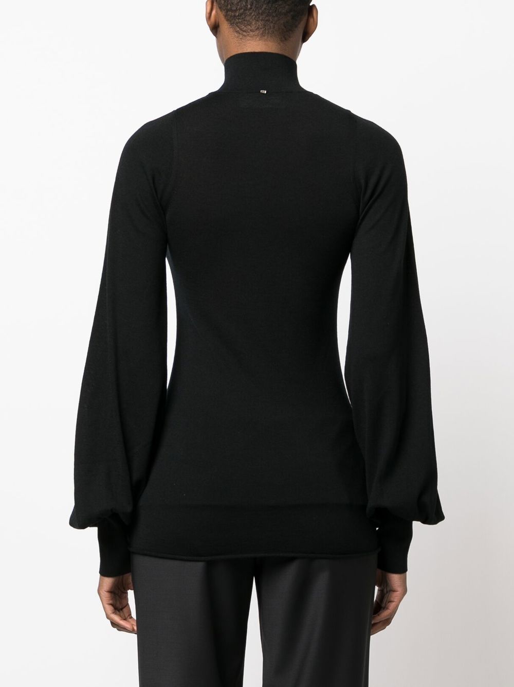Shop Sportmax High-neck Wool-silk Cardigan In Black