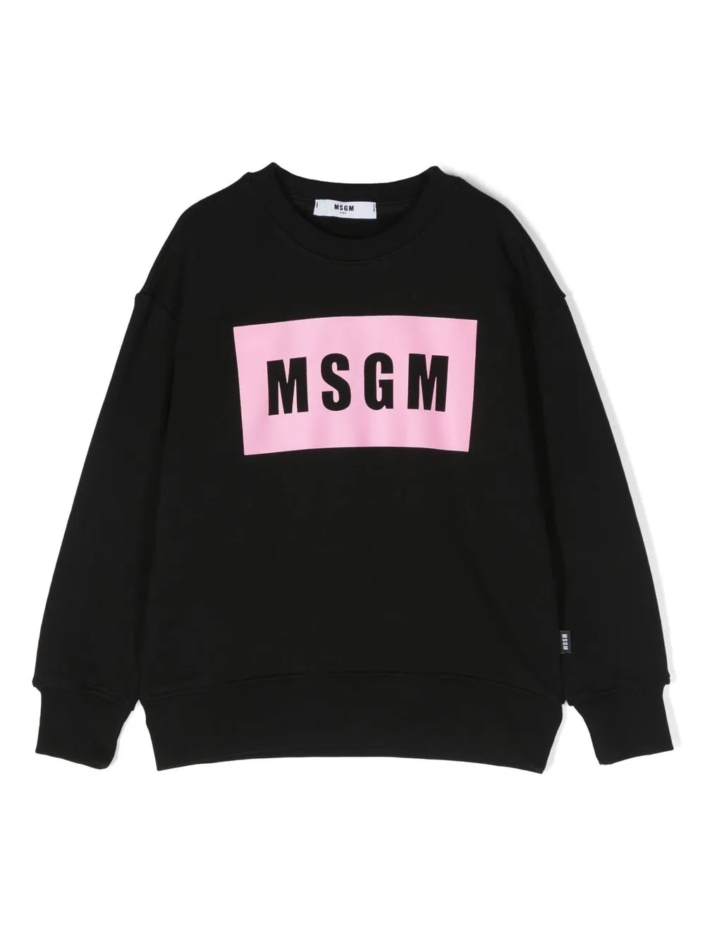 

MSGM Kids sudadera con logo estampado - Negro