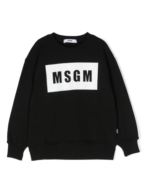 MSGM Kids logo-print cotton sweatshirt