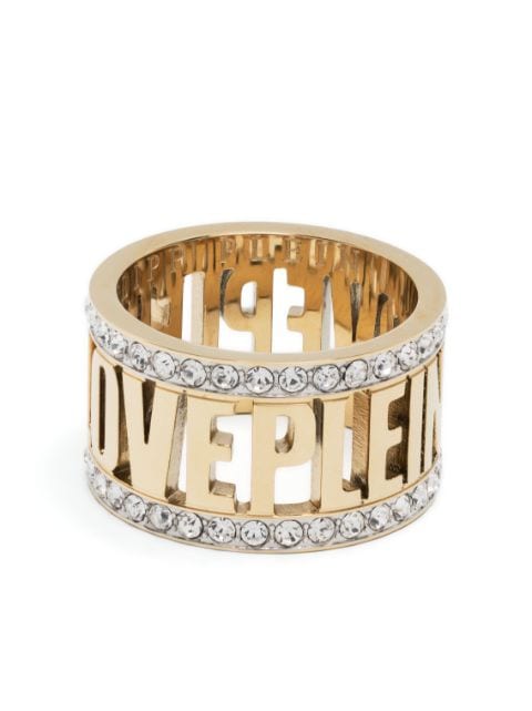 Philipp Plein anillo con letras del logo 