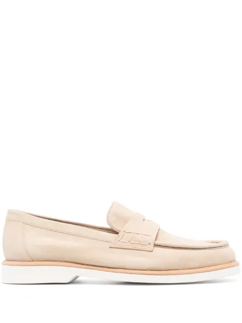 Santoni almond-toe suede loafers