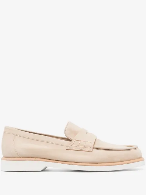 Santoni アーモンドトゥ スエードローファー