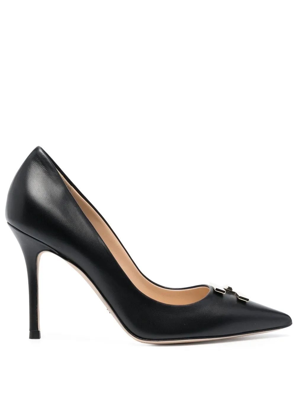 

Elisabetta Franchi logo-plaque pumps - Black