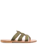 K. Jacques caged-design calf-leather slides - Green