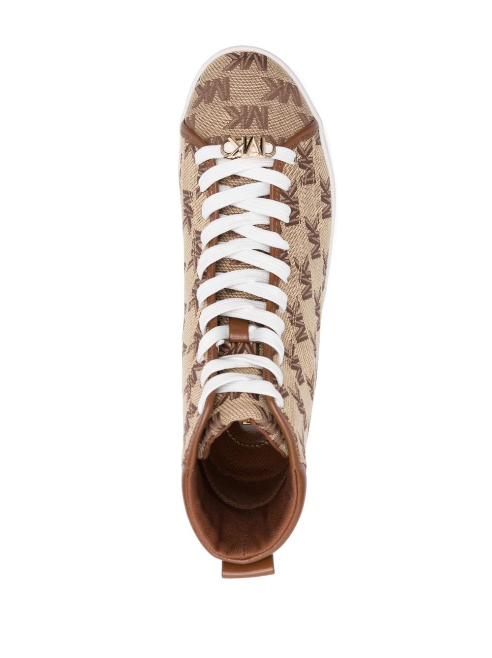 Shop Michael Michael Kors Edie Hi-top Sneakers In Brown