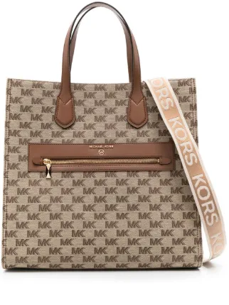 Michael Kors Bolso Shopper Con Monograma En Jacquard Neutro FARFETCH ES