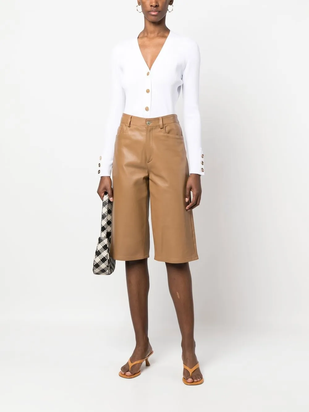 Michael Kors Ribgebreid vest - Wit