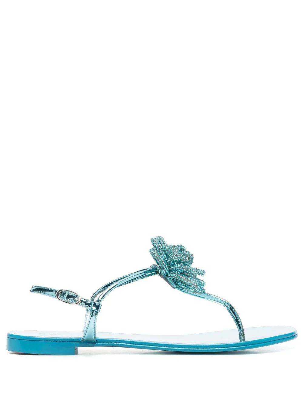 

Giuseppe Zanotti crystal-embellished leather sandals - Blue