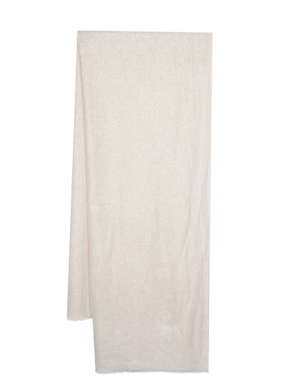 Shop Brunello Cucinelli Frayed-edge Cashmere-silk Blend Scarf In Neutrals