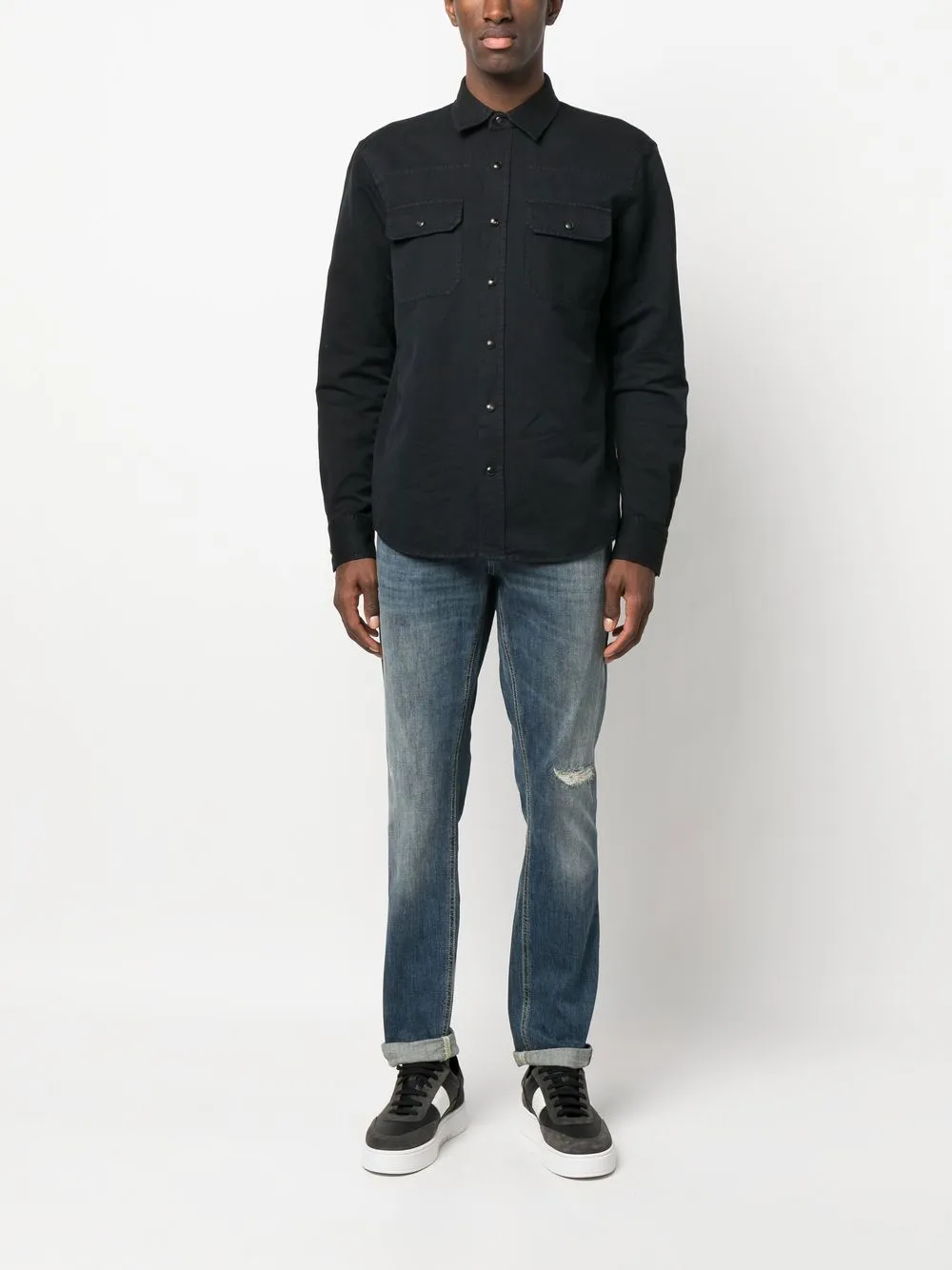 DONDUP Gerafelde jeans - Blauw