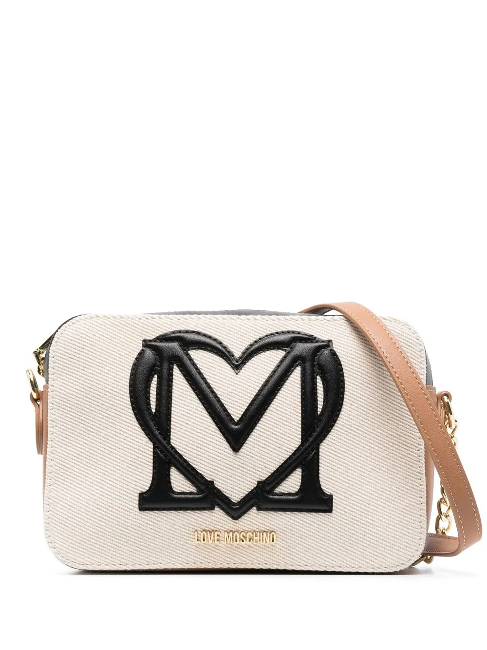 

Love Moschino bolsa crossbody con parche del logo - Neutro