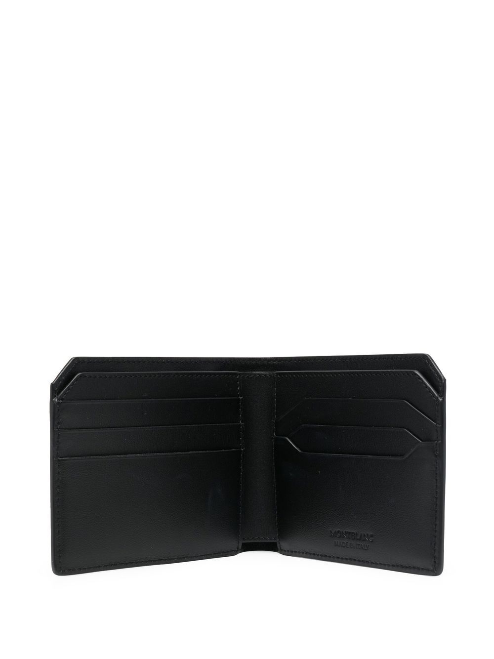 Shop Montblanc Bi-fold Leather Wallet In Black