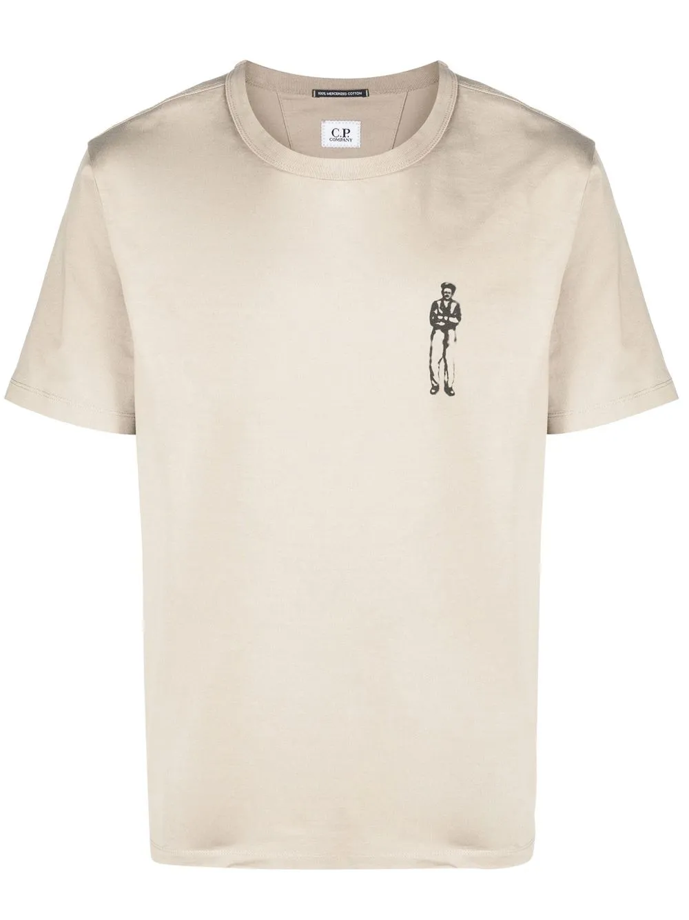 

C.P. Company playera con logo estampado - Marrón