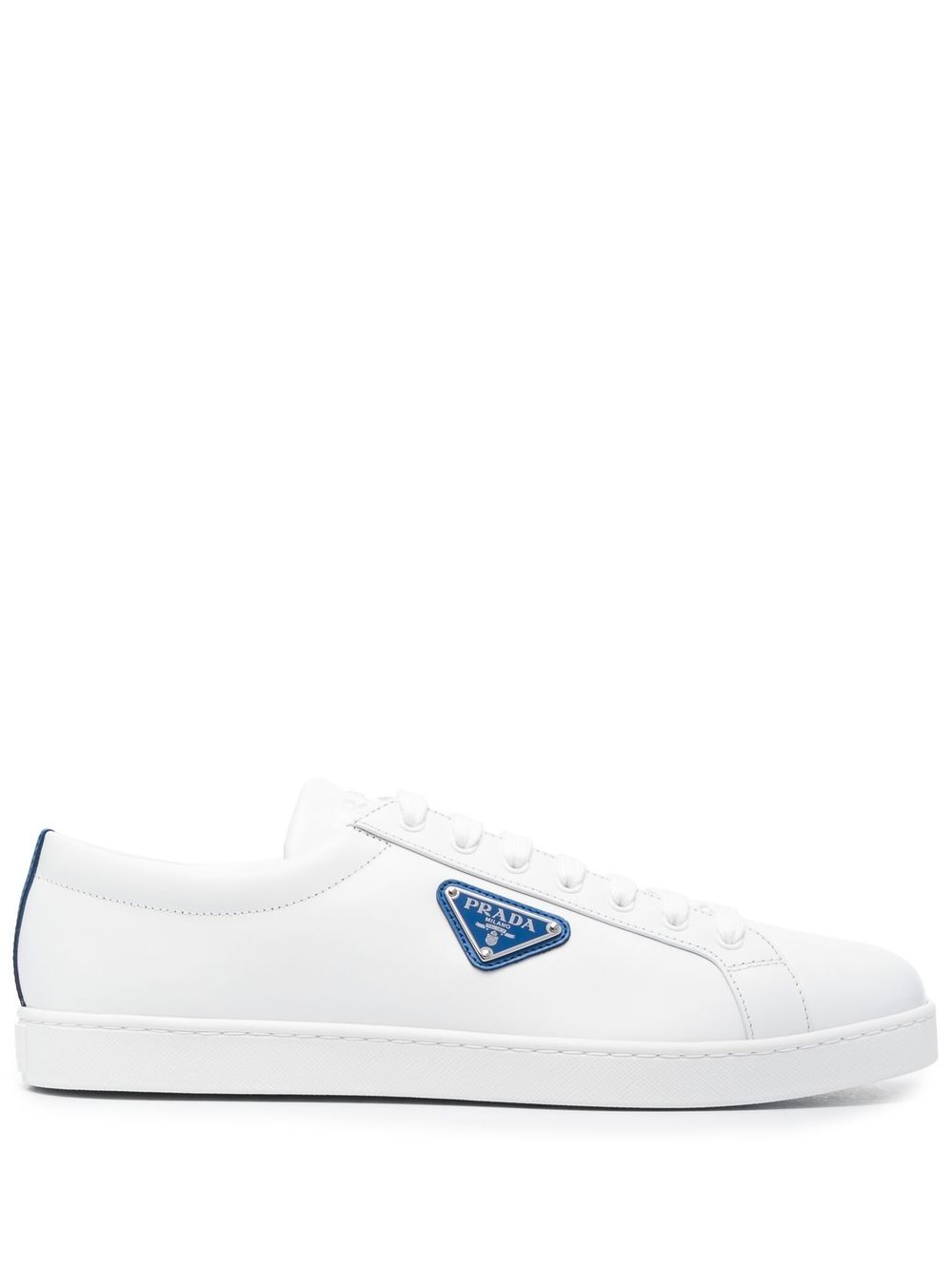 Prada Brushed leather low-top sneakers White