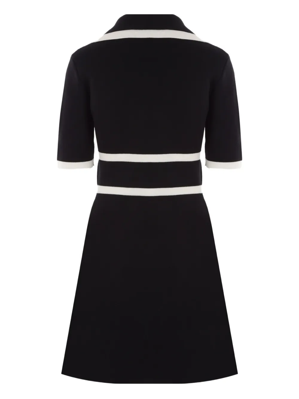 GUCCI プリーツドレス Pleated dress with Web trim in ivory | GUCCI® SI