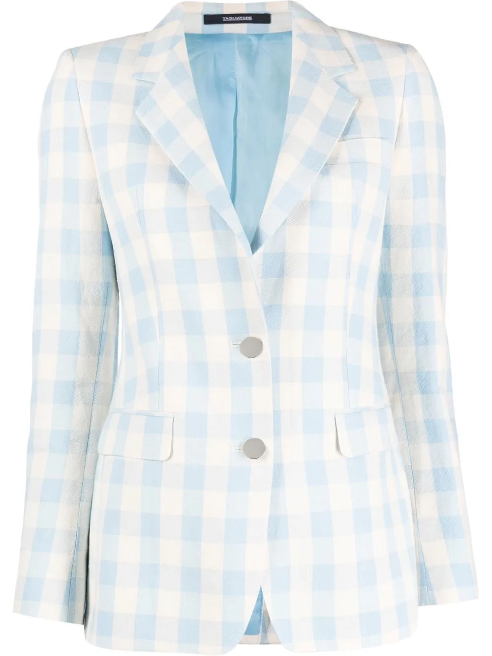 

Tagliatore gingham-check print blazer - Blue