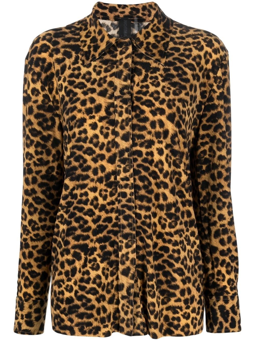 Norma Kamali leopard print shirt – Black