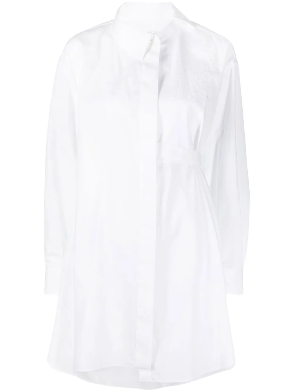 

sacai belted shirt dress - White