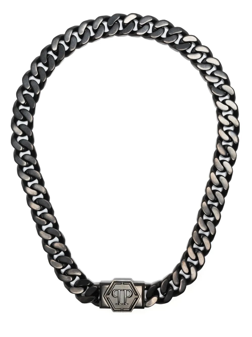 Philipp Plein Hexagon chain necklace