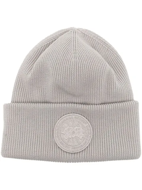 Canada Goose Gerippte Beanie mit Logo-Patch
