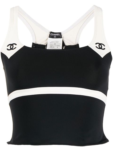 CHANEL Pre-Owned 1996 CC cropped top