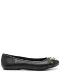 Michael Michael Kors Rory logo-plaque leather ballerinas - Black