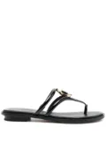 Michael Michael Kors logo-plaque thong-strap sandals - Black