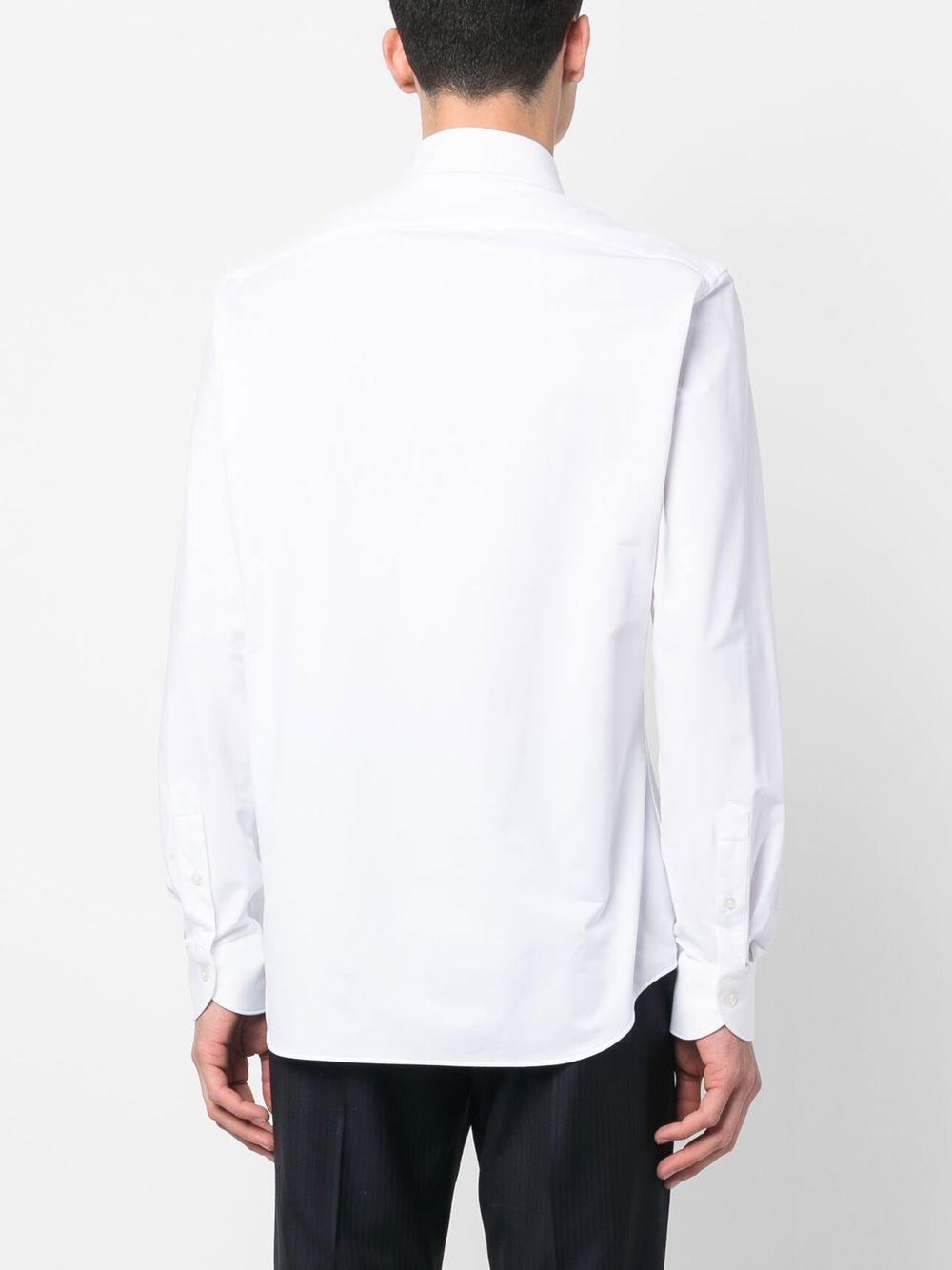 Shop Xacus Long-sleeve Button-up Shirt In Weiss