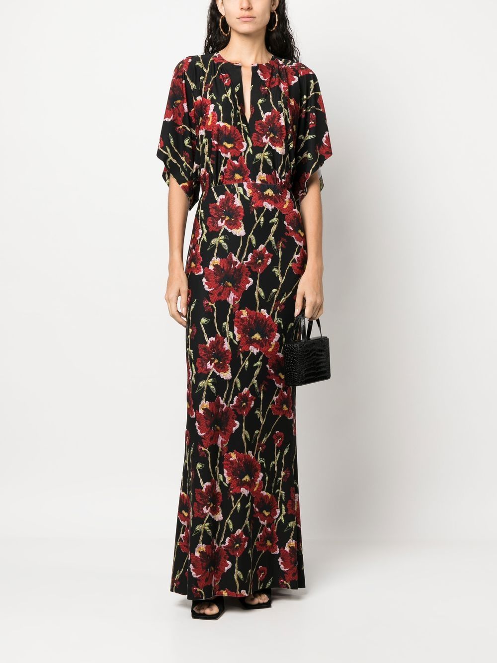 Norma Kamali Floral Print Maxi Dress Farfetch 0831