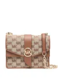 Michael Michael Kors logo jacquard crossbody bag - Brown