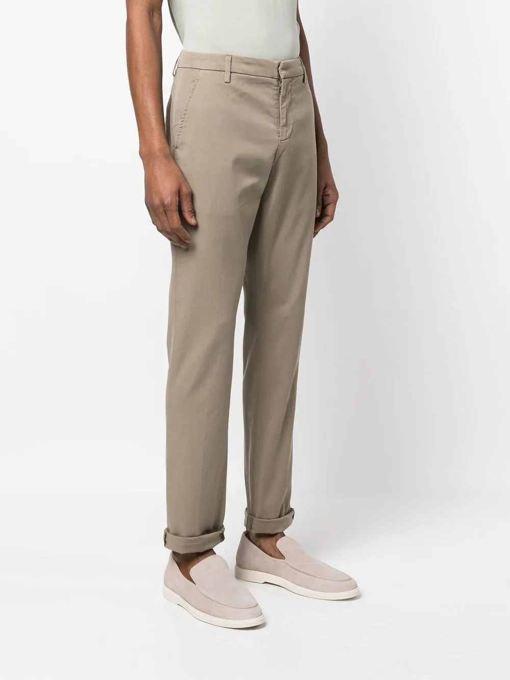  Dondup Mid-rise Cropped Chinos - Neutrals 