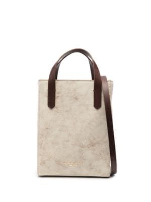 Golden Goose textured fleece logo tote bag, UhfmrShops