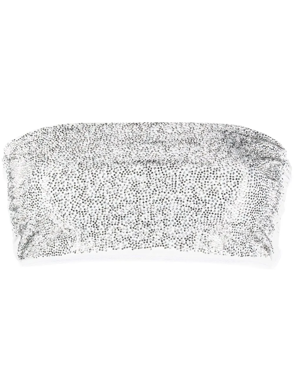 

Forte Forte crystal-embellished strapless cropped top - Silver