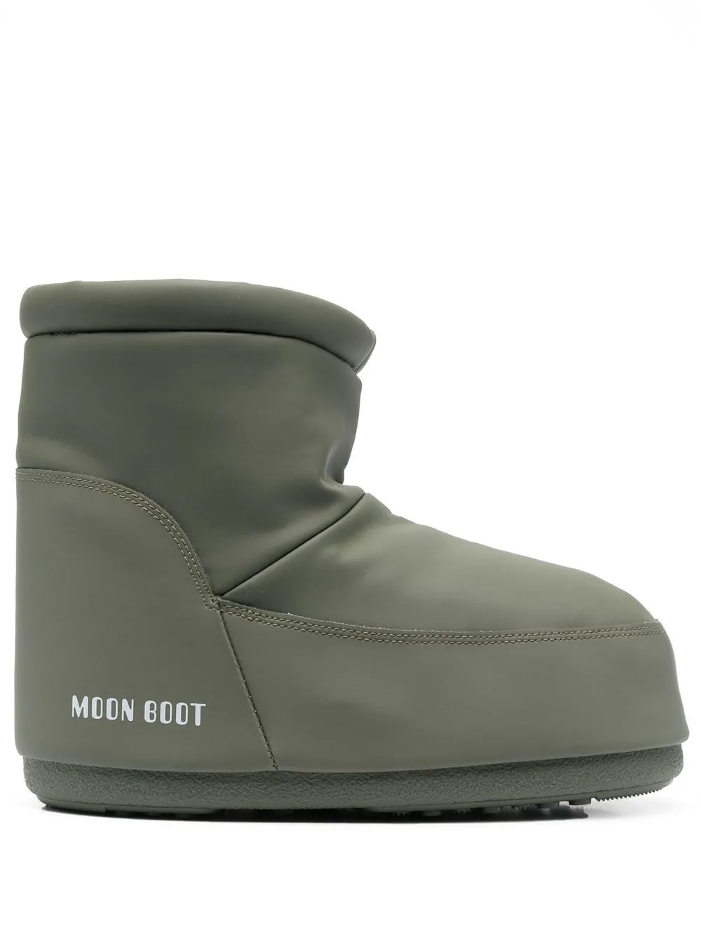 Moon Boot Khaki Icon Low Rubber Boots In Green