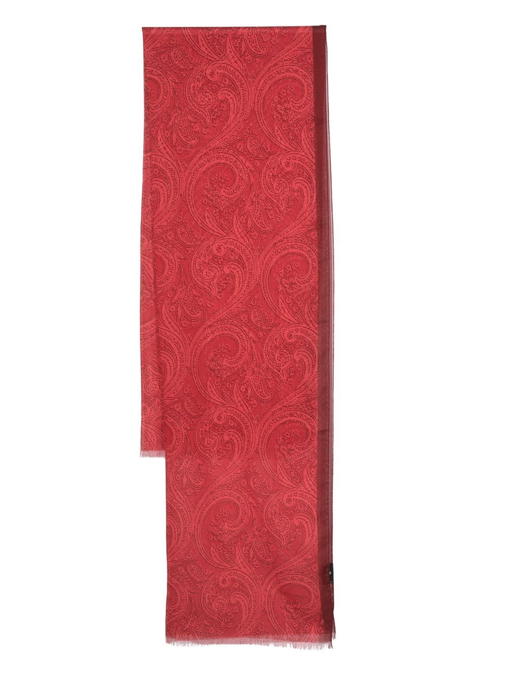 

ETRO paisley-jacquard silk scarf - Red