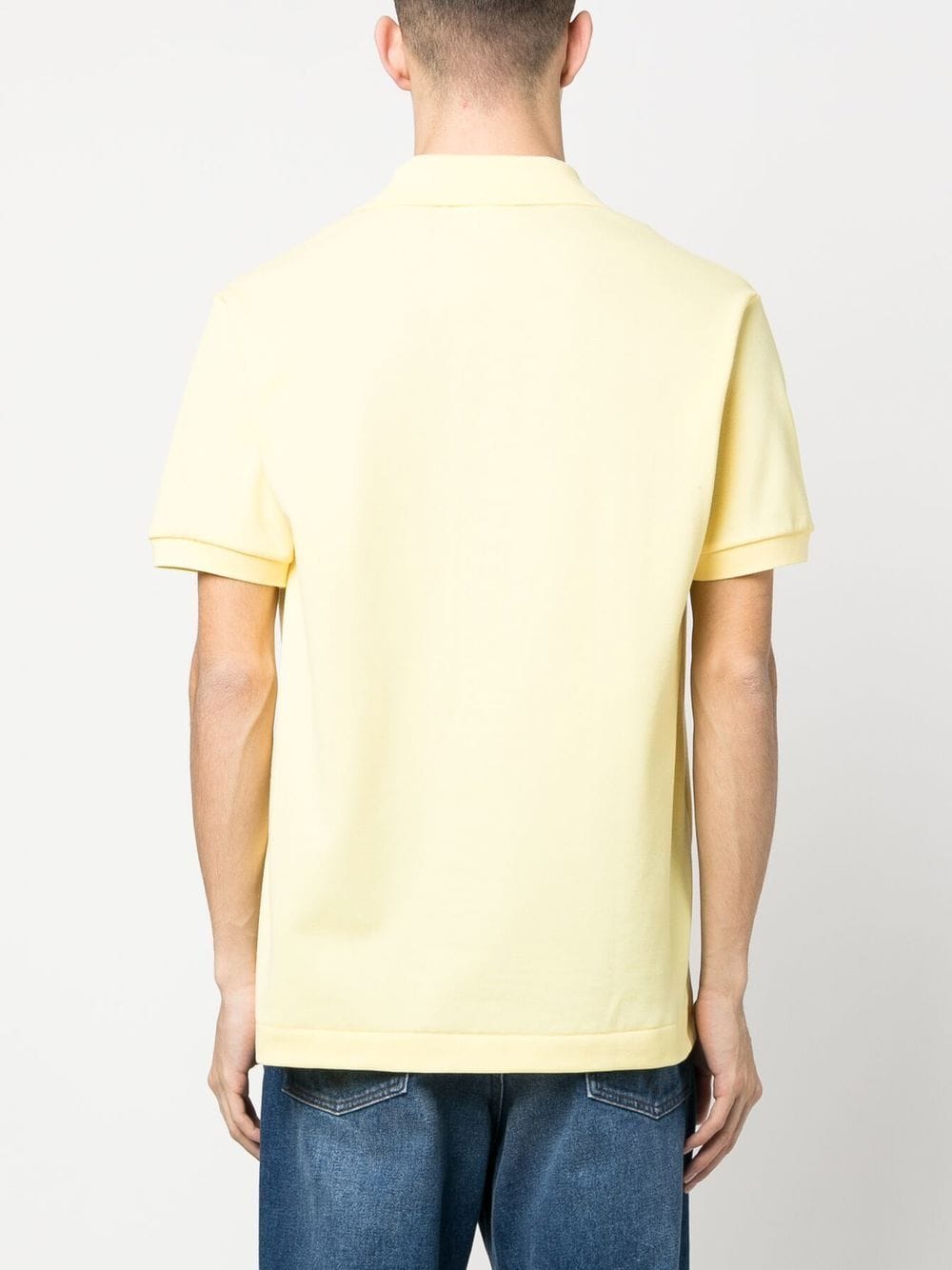 Shop Lacoste Logo-patch Polo Shirt In Yellow