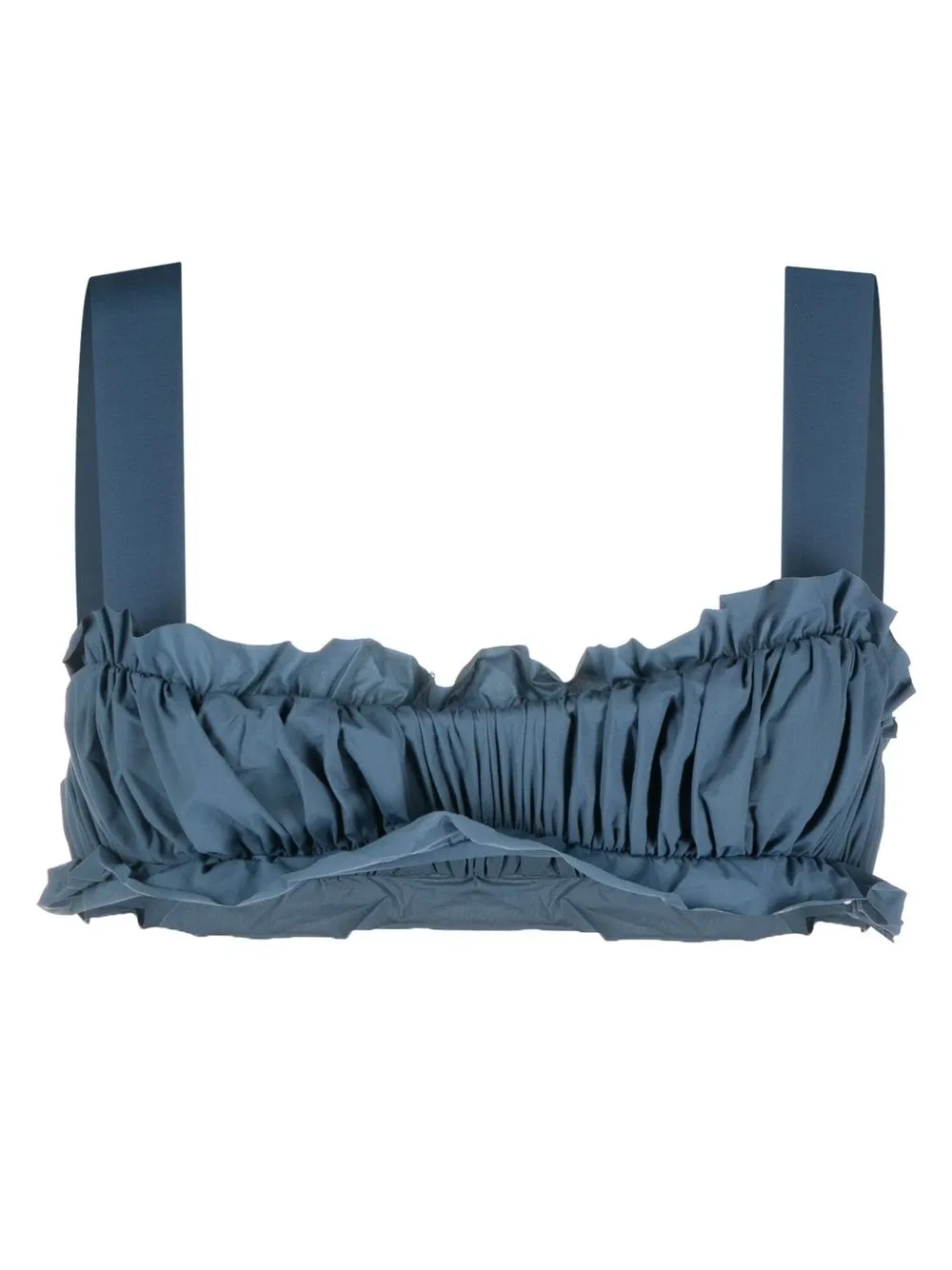 

Marysia ruched ruffled bikini top - Blue