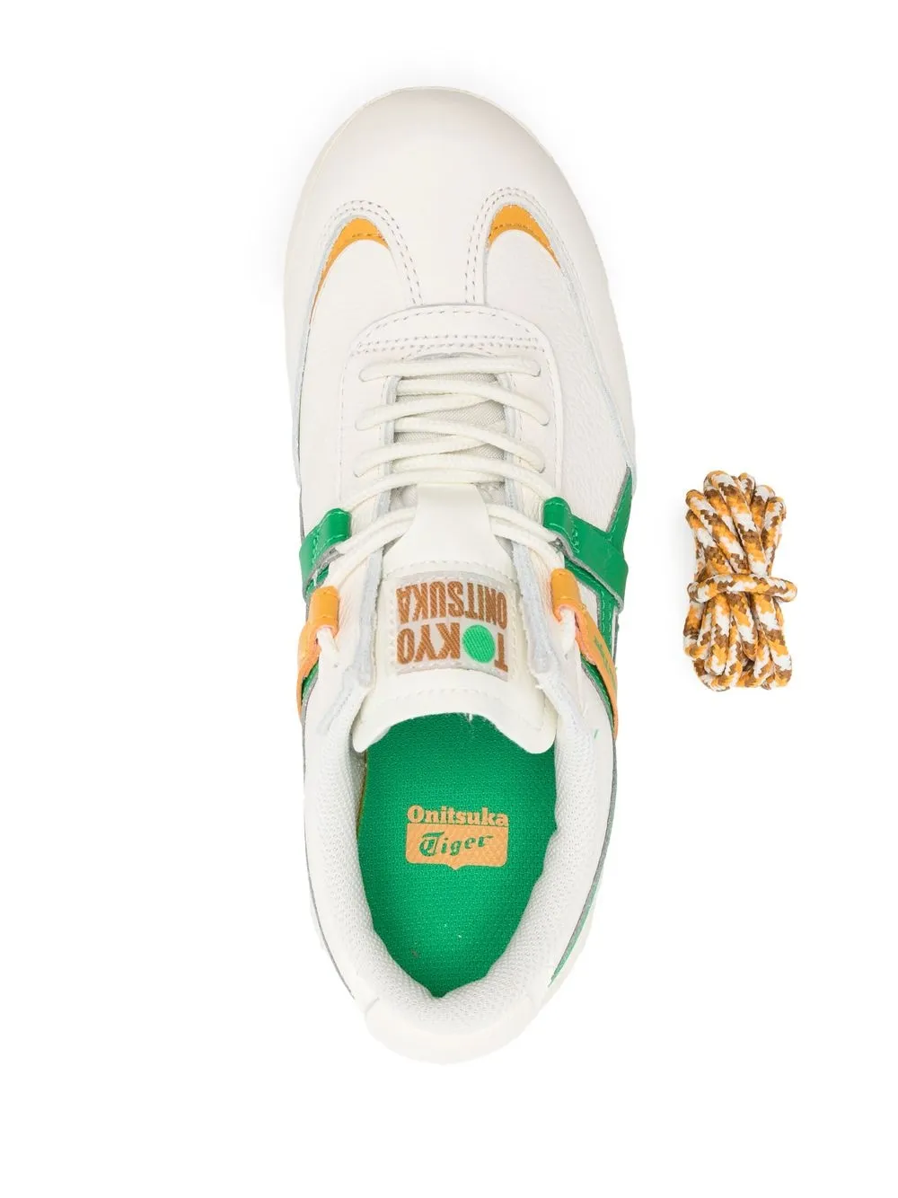 Shop Onitsuka Tiger Calf Leather Multicolour Sneakers In White