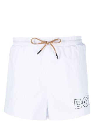 BOSS logo-print Swim Shorts - Farfetch