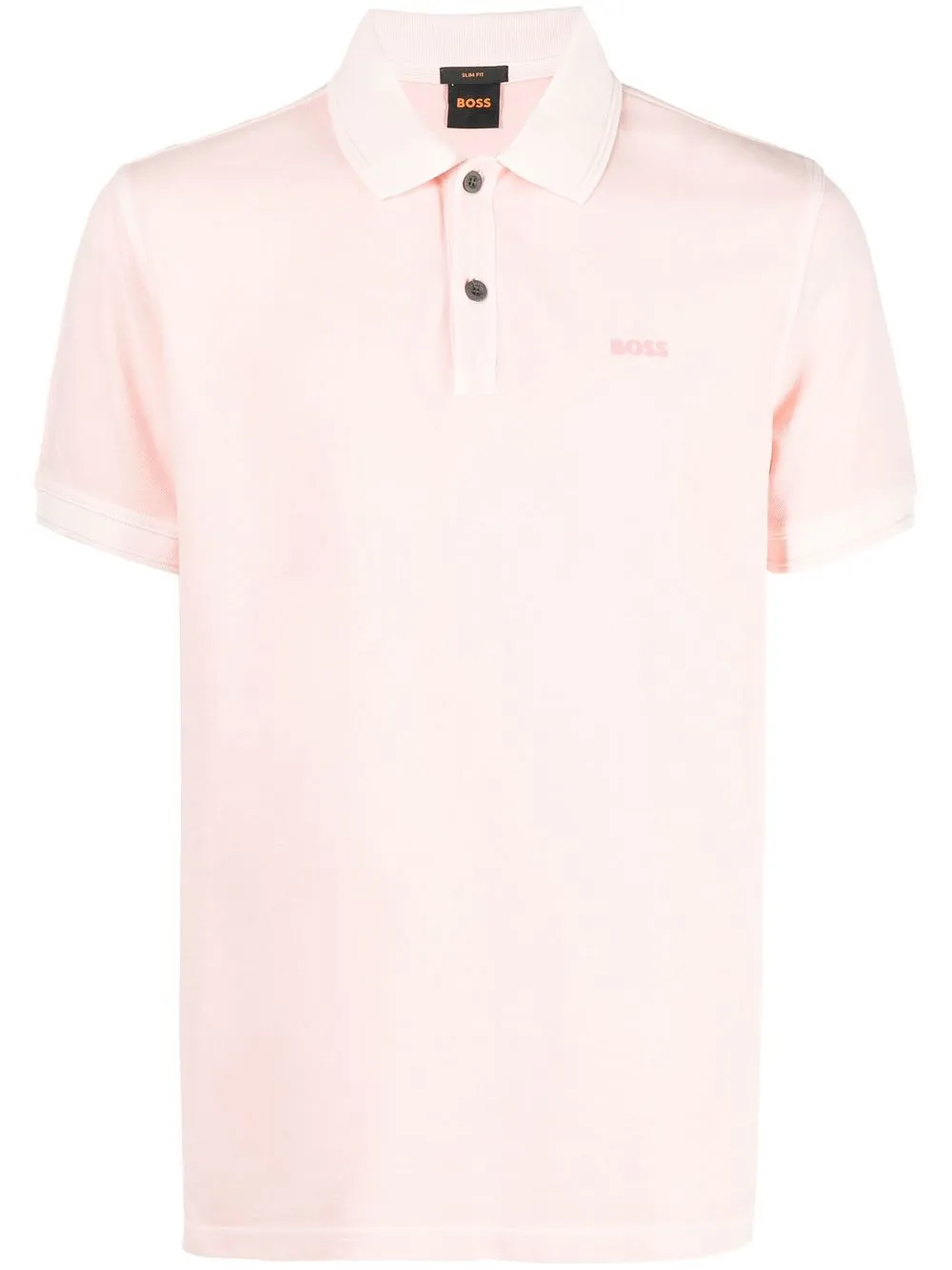 

BOSS playera tipo polo con logo bordado - Rosado