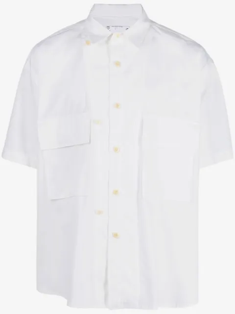 sacai flap-pockets short-sleeved shirt
