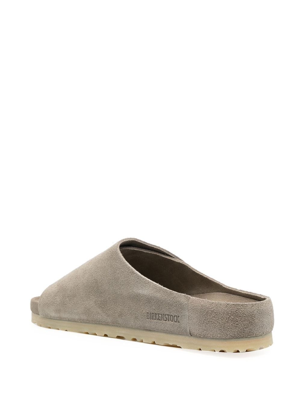 Shop Fear Of God Calf Suede Open Toe Slides In Nude