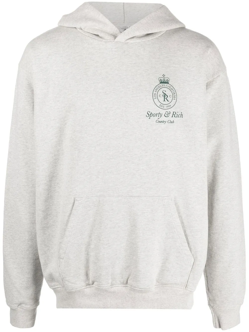 

Sporty & Rich logo-print pullover hoodie - Grey