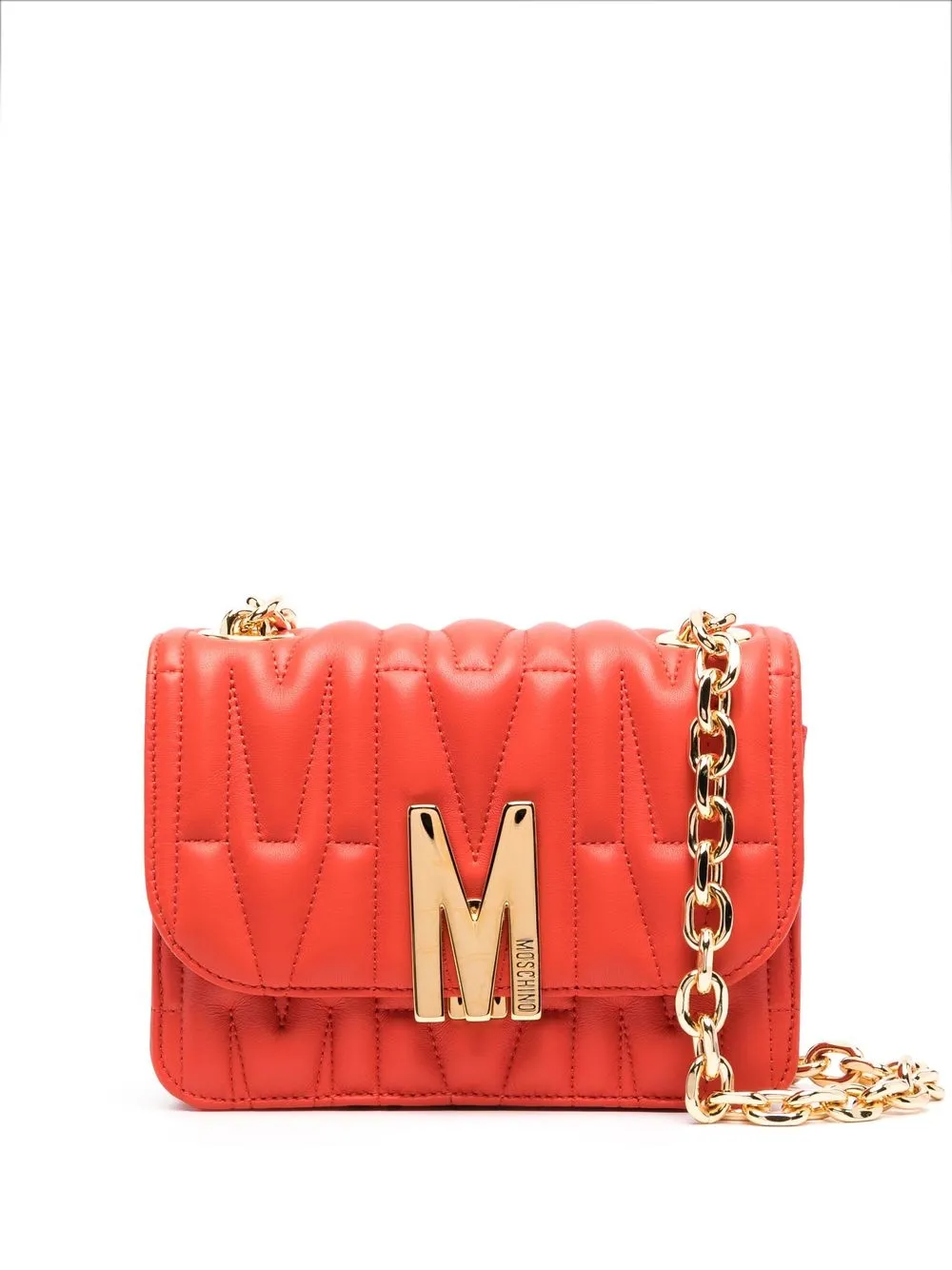 

Moschino medium logo-quilted shoulder bag - Orange